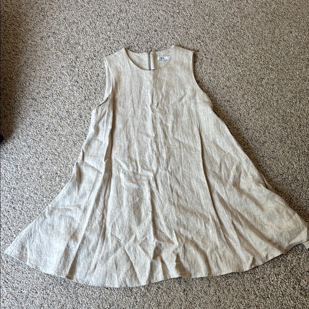 Zara Cream linen dress